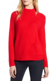 Halogen   Mock Neck Pocket Sweater at Nordstrom